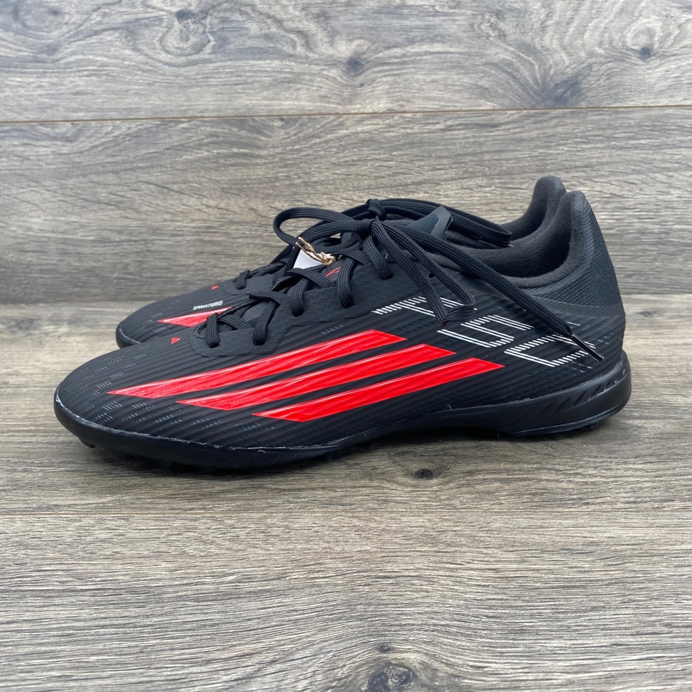 Adidas F50 League TF Soccer Cleats Mens 10 Black Red Turf Sprintgrid IF1338